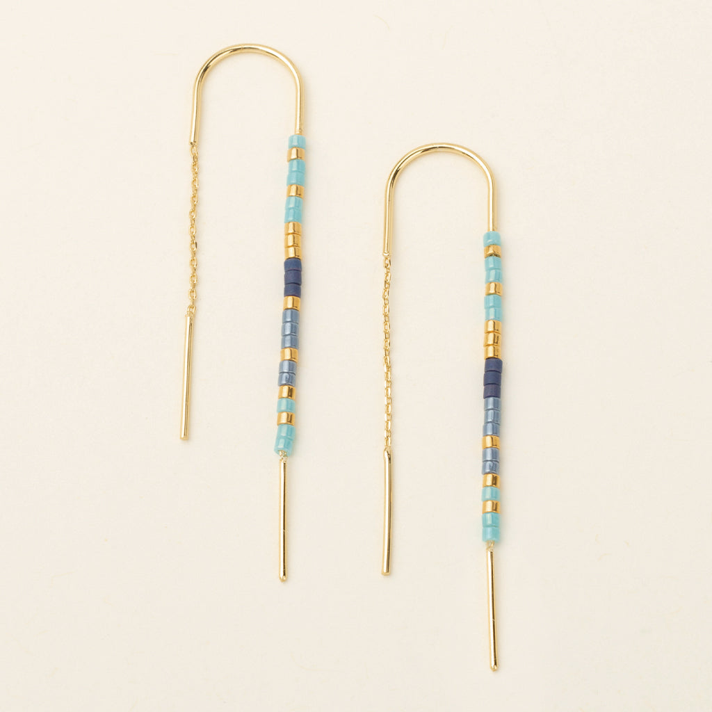 Scout Chromacolor Miyuki Thread Earring- Cobalt Multi/Gold