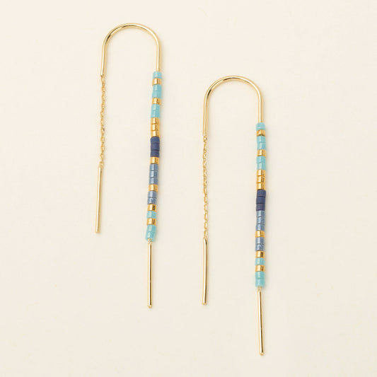 Scout Chromacolor Miyuki Thread Earring- Cobalt Multi/Gold