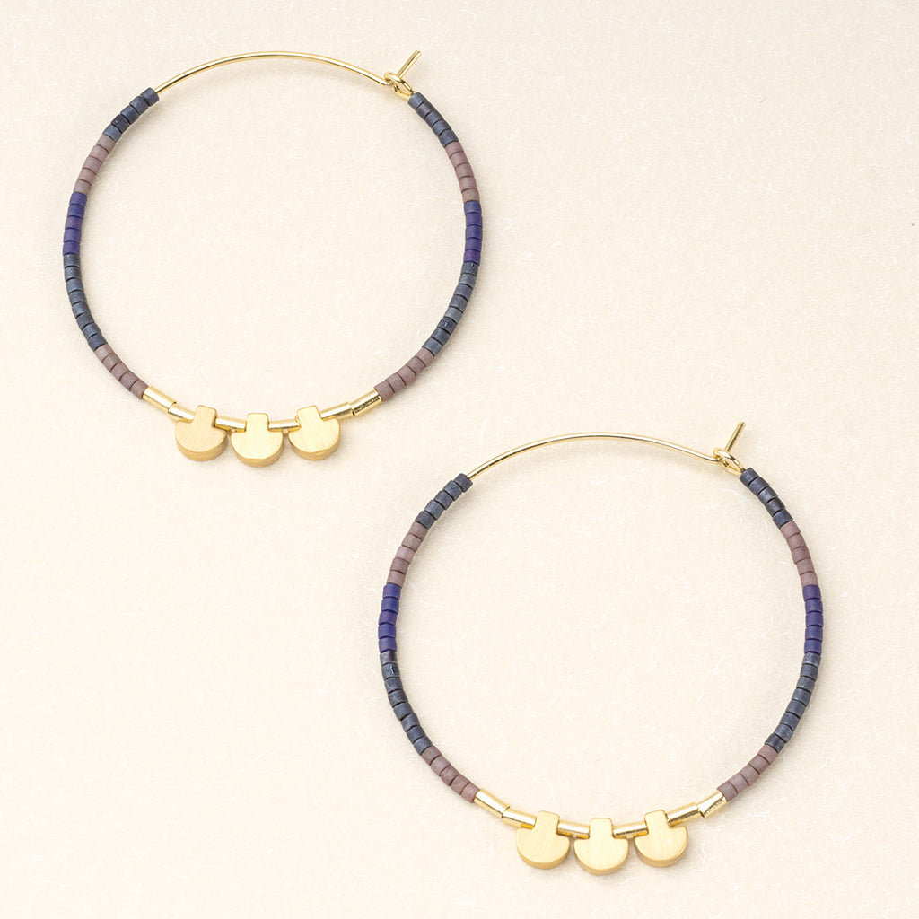 Scout Chromacolor Miyuki Large Hoop- Dark Multi/Gold