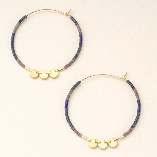 Scout Chromacolor Miyuki Large Hoop- Dark Multi/Gold