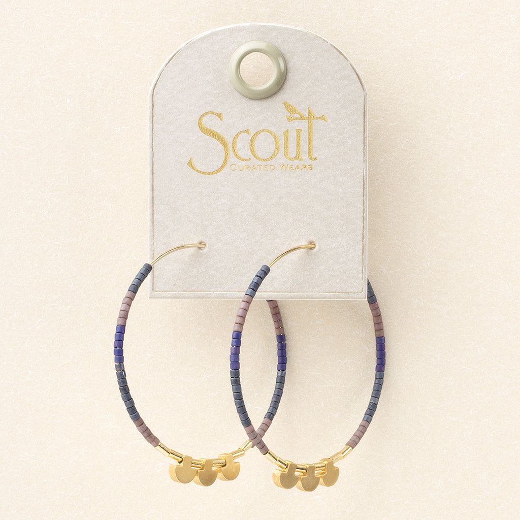 Scout Chromacolor Miyuki Large Hoop- Dark Multi/Gold