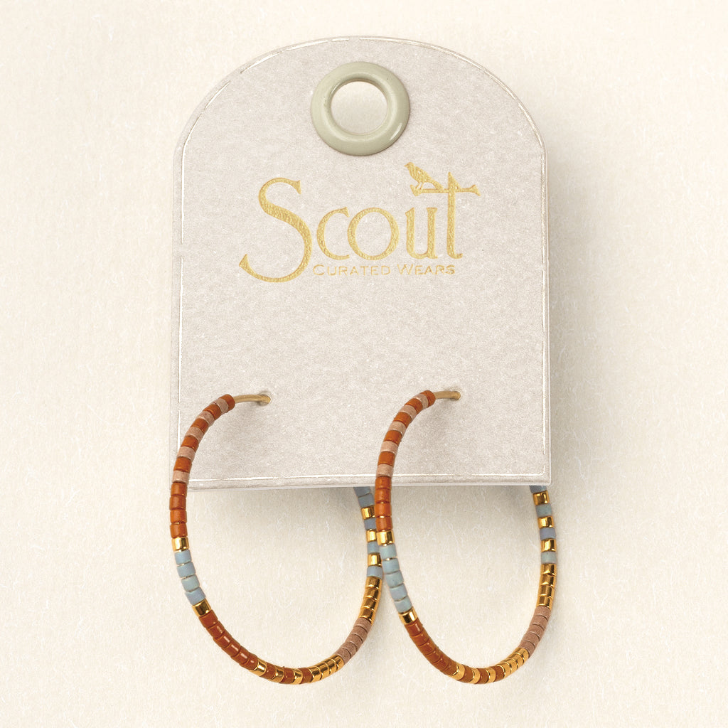 Scout Chomacolor Miyuki Small Hoop- Desert Multi/Gold