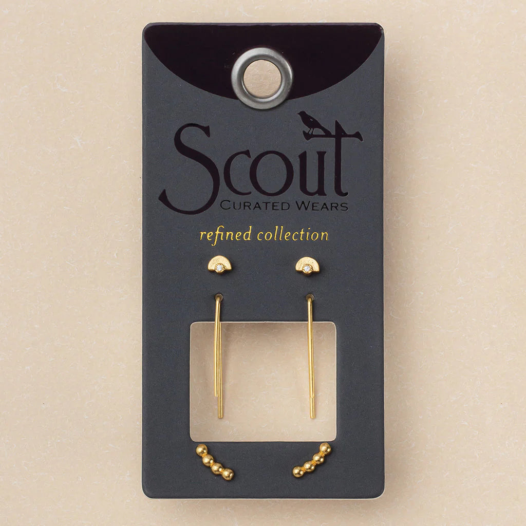 Refined Earring Trios- Scout Curated Wears