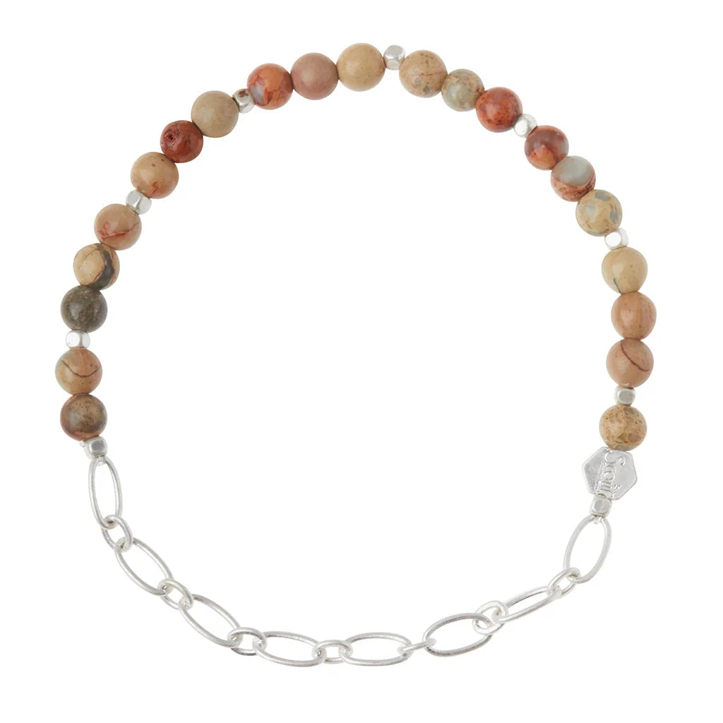 Mini Stone with Chain Stacking Bracelet- Scout Curated Wears