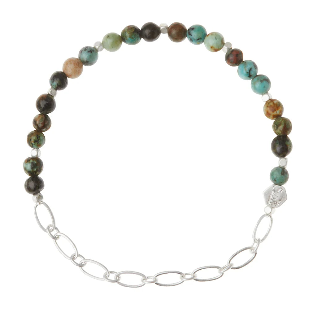 Mini Stone with Chain Stacking Bracelet- Scout Curated Wears