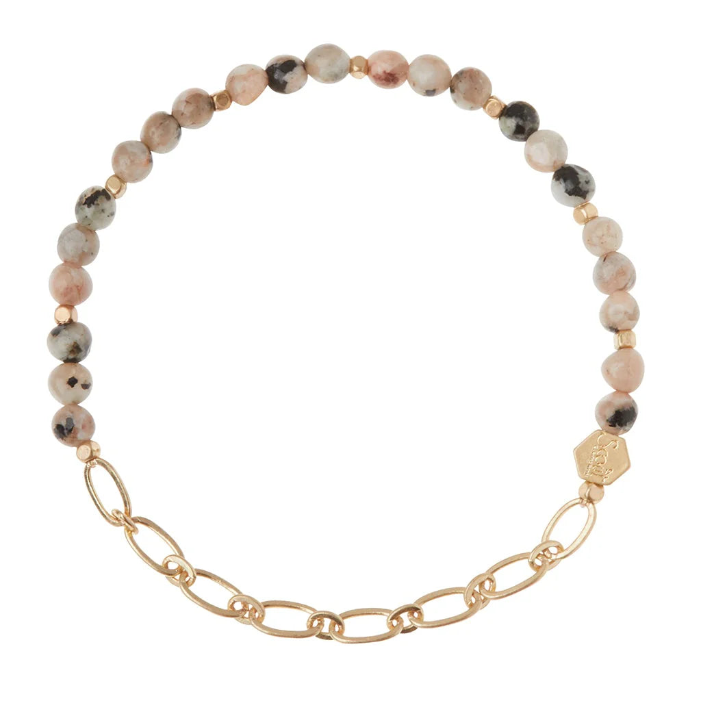 Mini Stone with Chain Stacking Bracelet- Scout Curated Wears