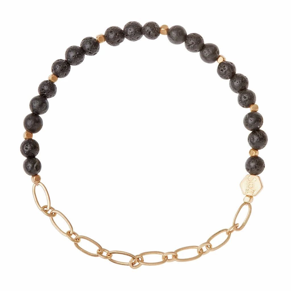 Mini Stone with Chain Stacking Bracelet- Scout Curated Wears