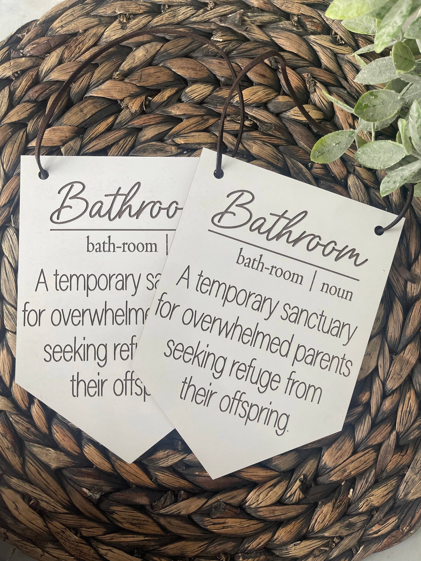 Bathroom Definition Sign