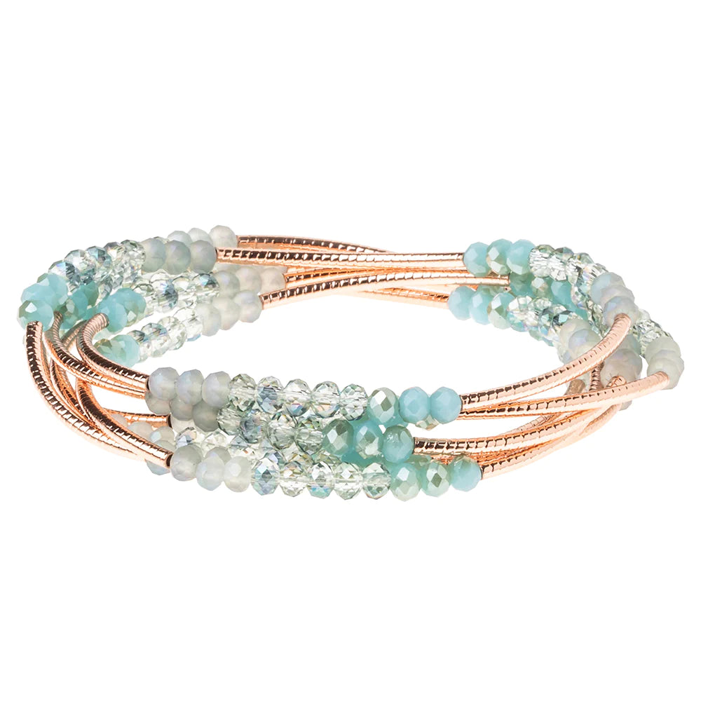 Scout Wrap Bracelet/Necklace- Neptune/Rose Gold
