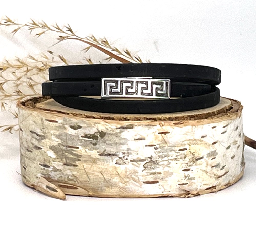 Elisabetta Triple Wrap Cork Bracelet - Small
