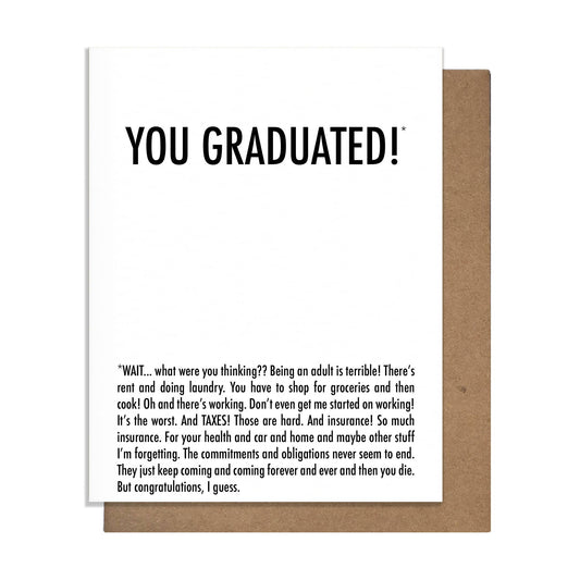 Graduation Card - Adulting is Terrible