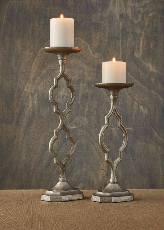 Cast Aluminum Pillar Holder - Tall