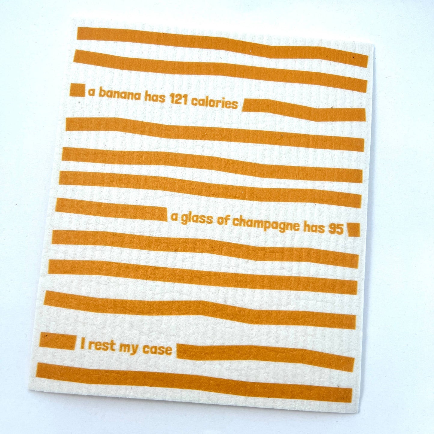 Swedish Dishcloth—Banana Champagne Calories