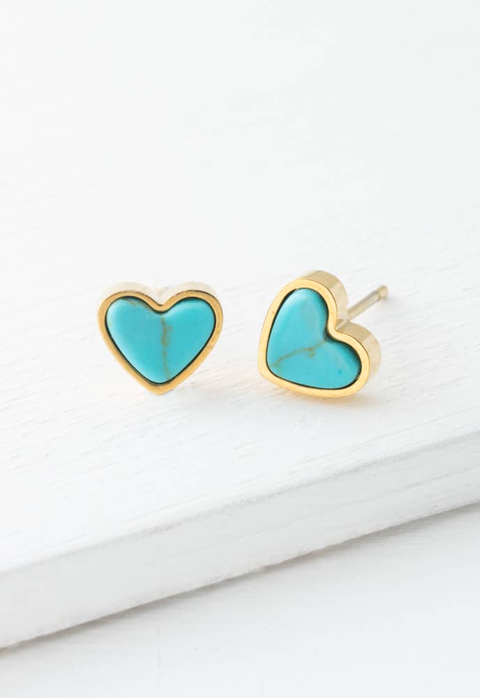 Bay Studs in Gold