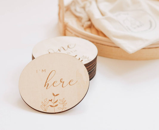 Monthly Floral Wooden Milestone Markers