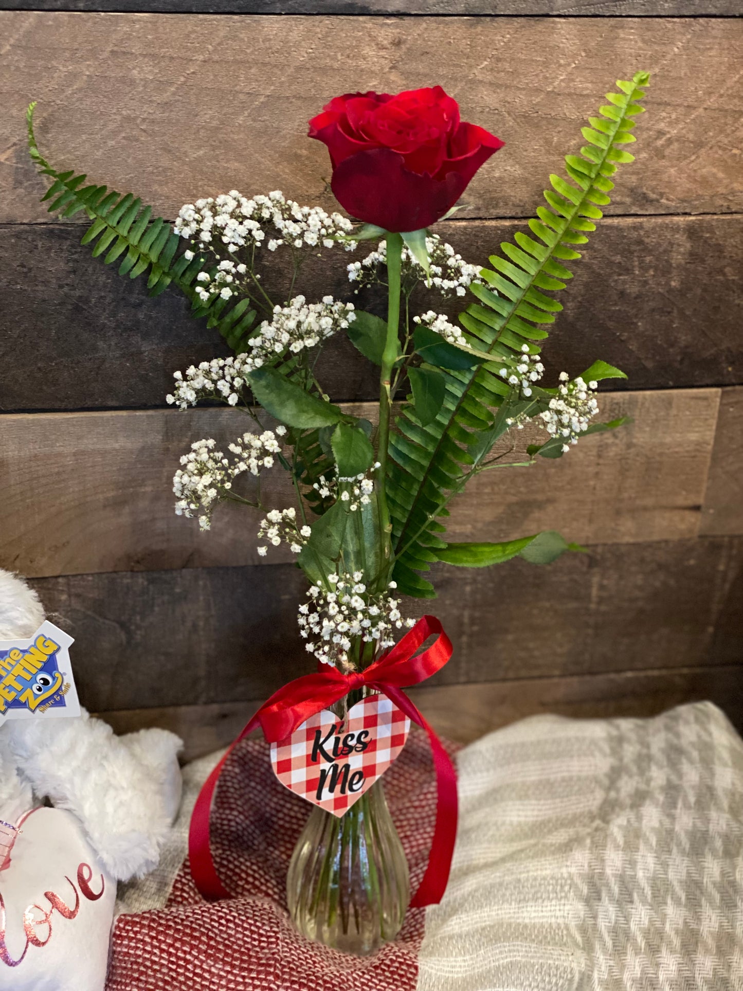 Valentines Single Red Rose