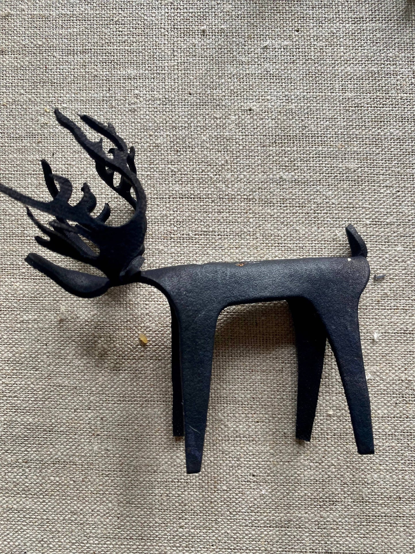 Leather Reindeer Ornament