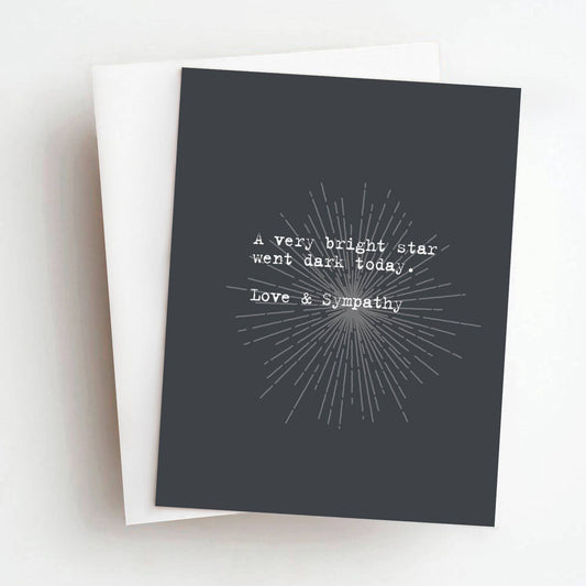 Star Went Dark Sympathy Greeting Card