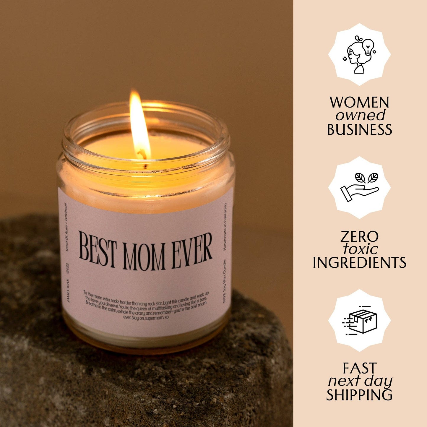 Mother’s Day Mom Best Mom Ever Candle Mother’s Day G032: No, I'll Take It As Pictured! / 01. Rose + Patchouli