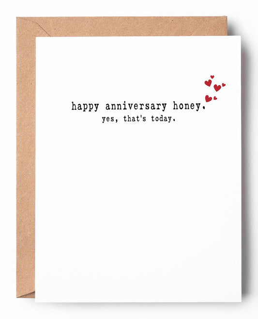 That's Today Funny Letterpress Anniversary Card