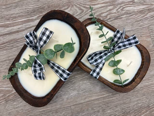 Dough Bowl Soy Candle - "Eucalyptus"