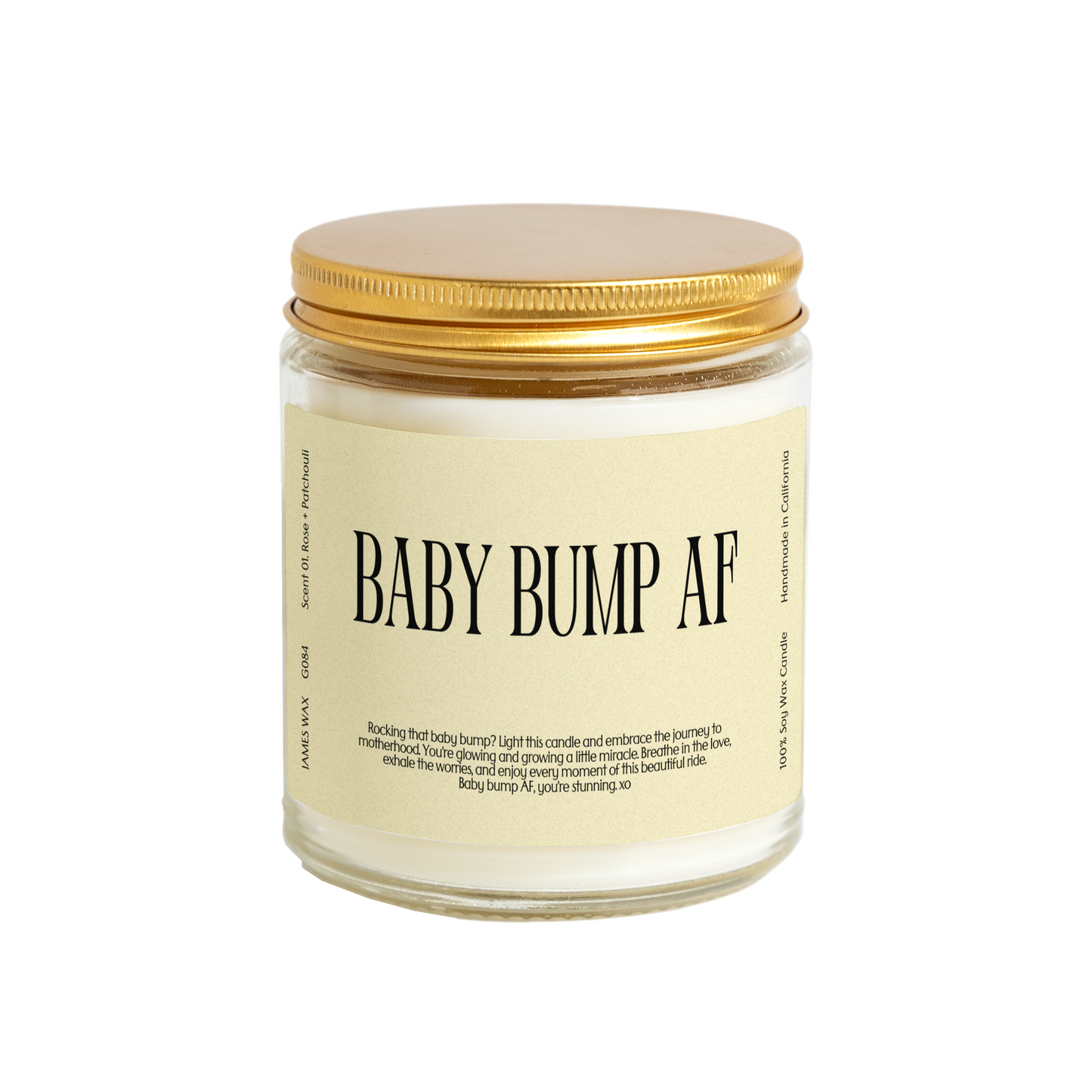 Baby Bump AF Candle: Rose + Patchouli