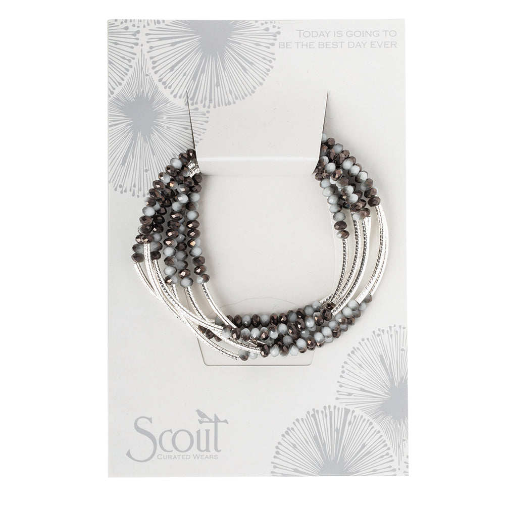 Scout Wrap Bracelet/Necklace- Eclipse/Silver