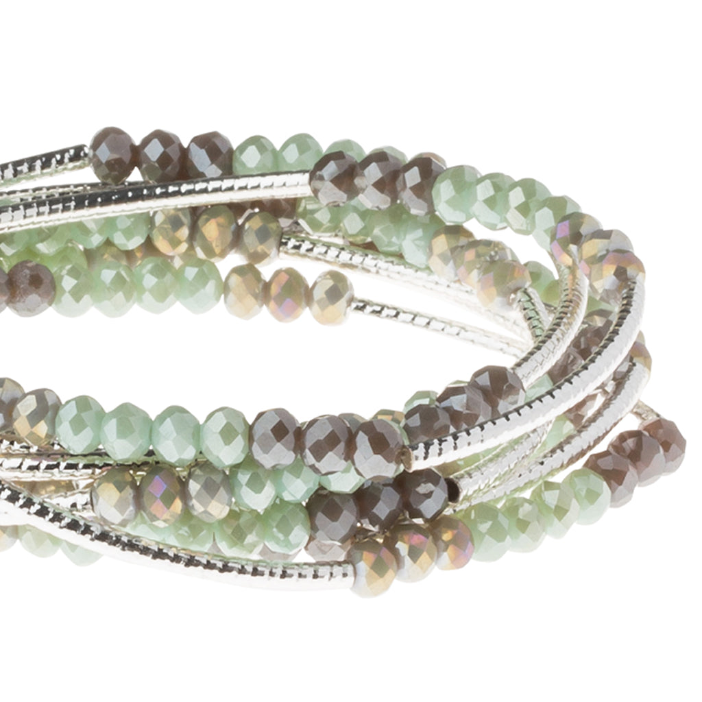 Scout Wrap Bracelet/Necklace- Iced Mint Combo/Silver