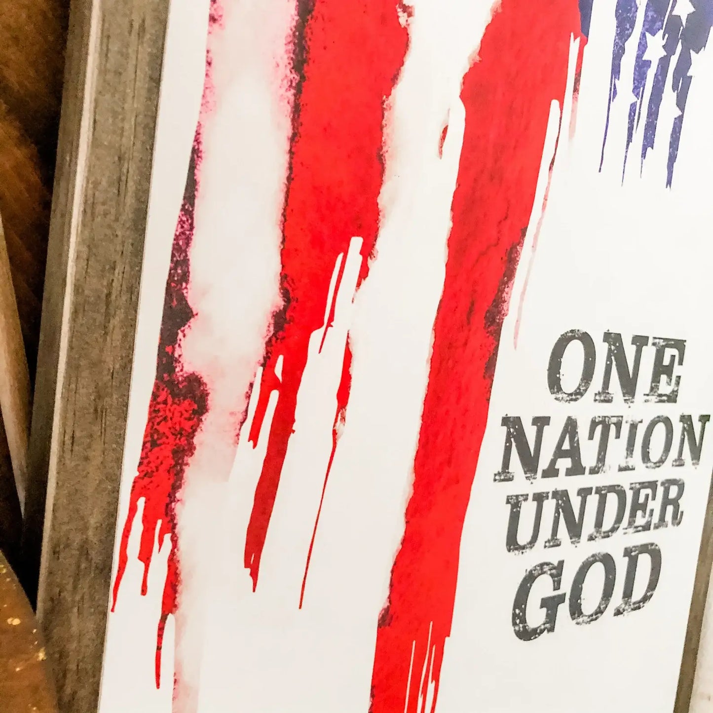 One Nation Under God Flag Sign