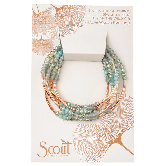 Scout Wrap Bracelet/Necklace- Neptune/Rose Gold