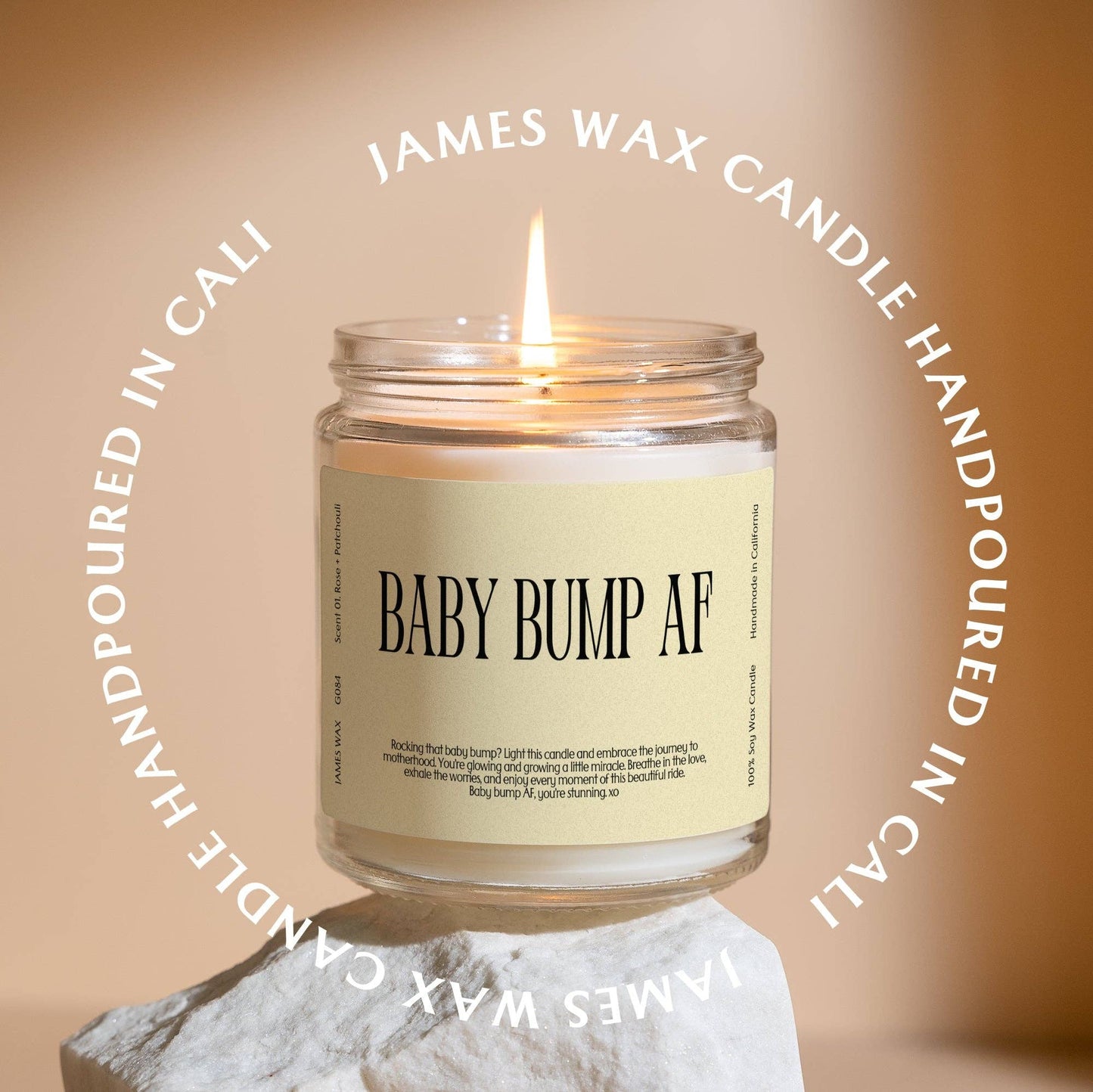 Baby Bump AF Candle: Rose + Patchouli