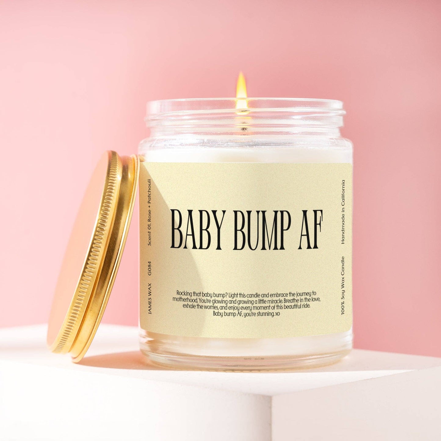 Baby Bump AF Candle: Rose + Patchouli