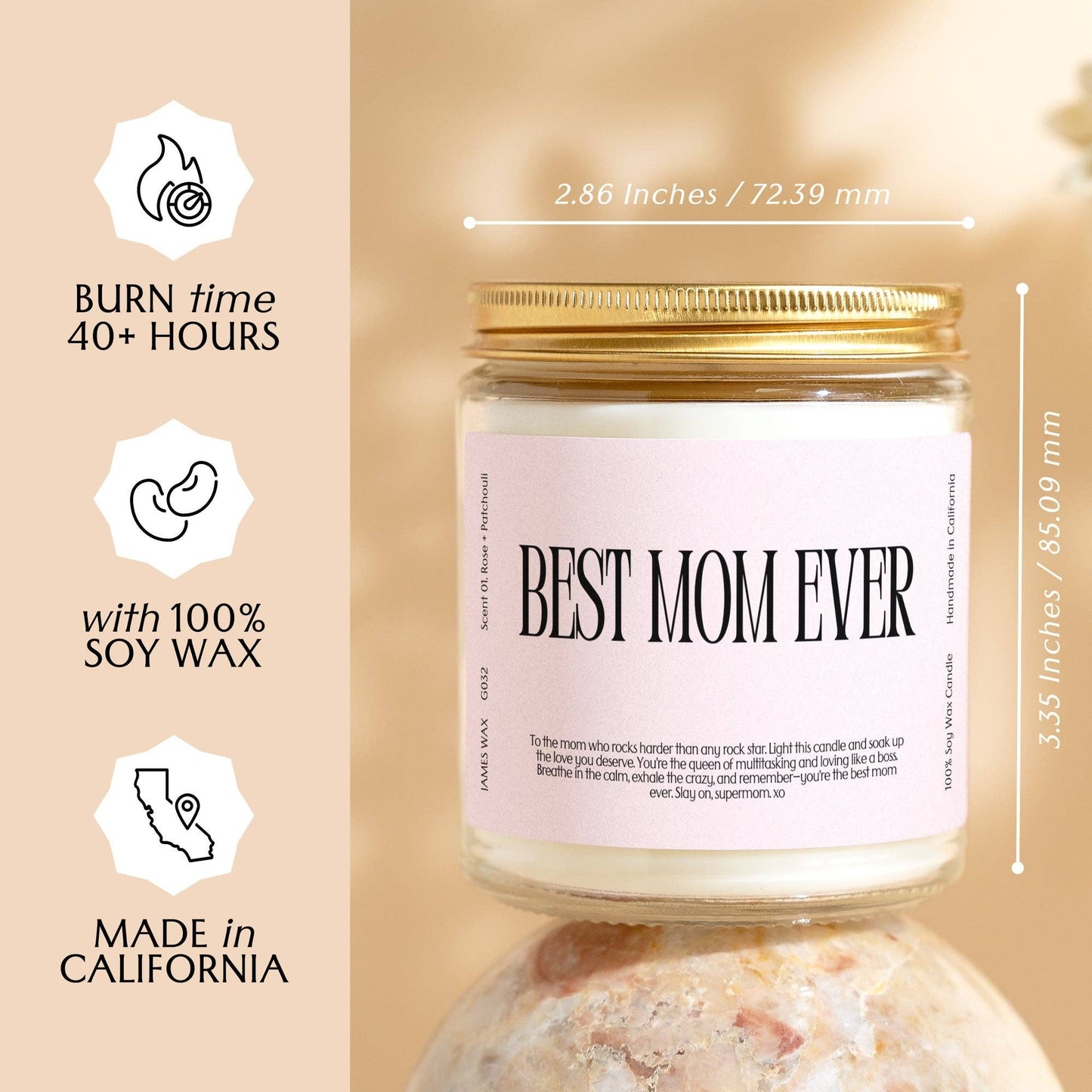 Mother’s Day Mom Best Mom Ever Candle Mother’s Day G032: No, I'll Take It As Pictured! / 01. Rose + Patchouli