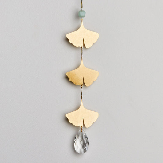 Scout Suncatcher- Botanical Leaf/Amazonite