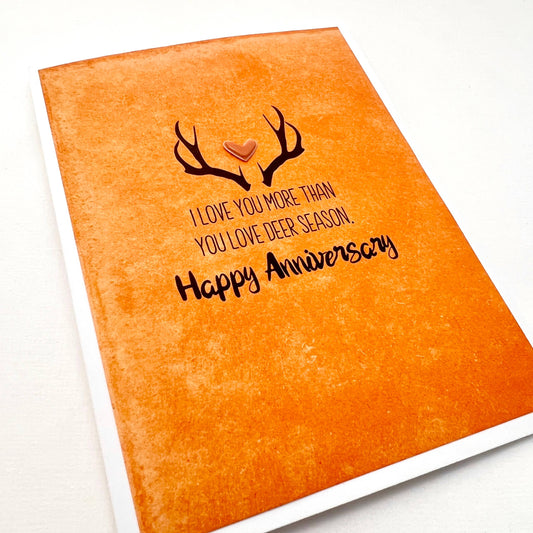 Anniversary Hunting Deer Season card