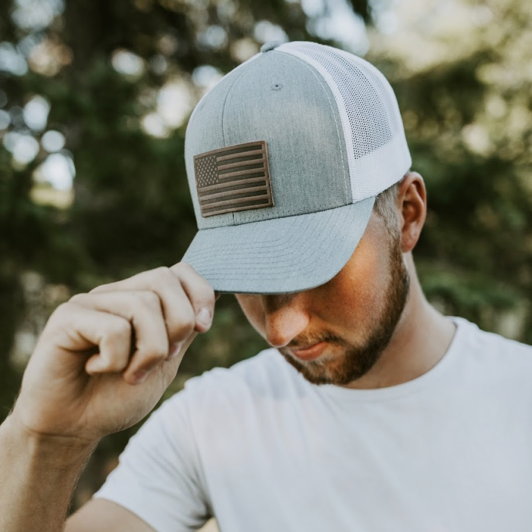 Range Leather Co. Hat: American Flag