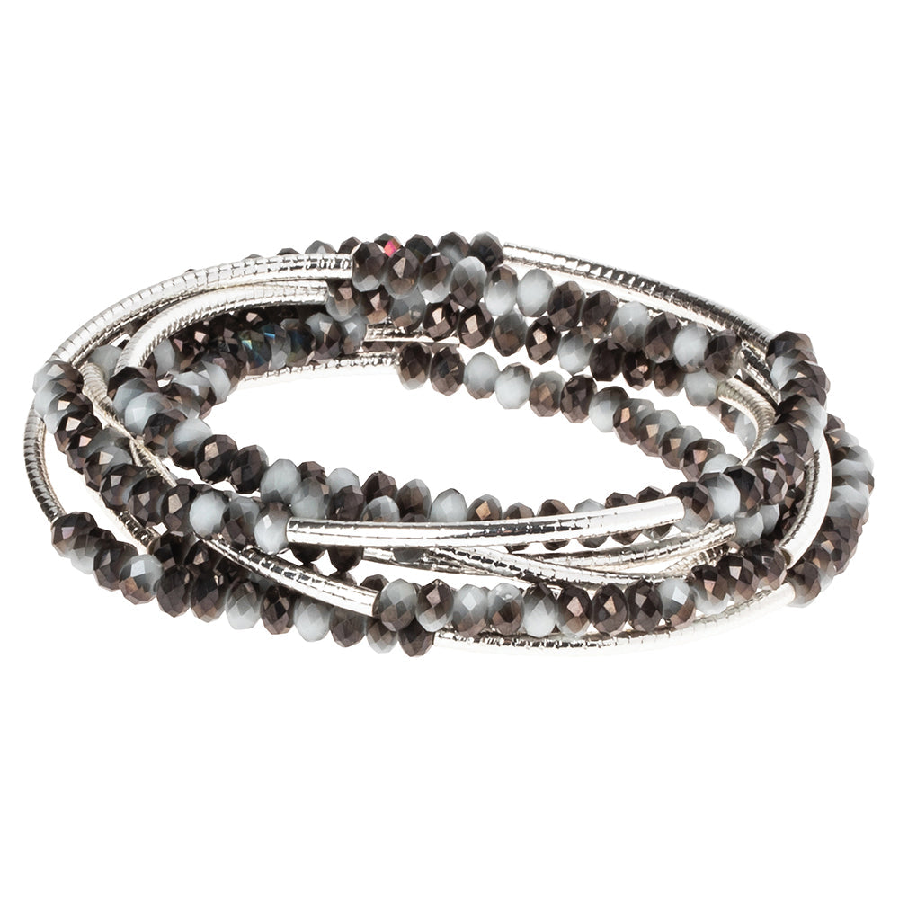 Scout Wrap Bracelet/Necklace- Eclipse/Silver
