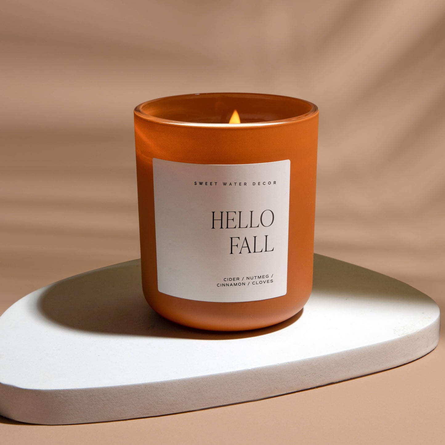 Hello Fall 15 oz Soy Candle, Matte Jar - Fall Home Decor