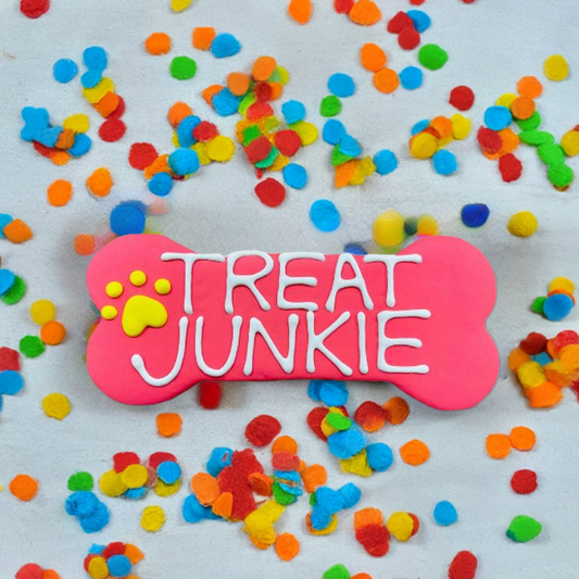 6" Dog Cookie | Treat Junkie | Dog Treats: Green / White