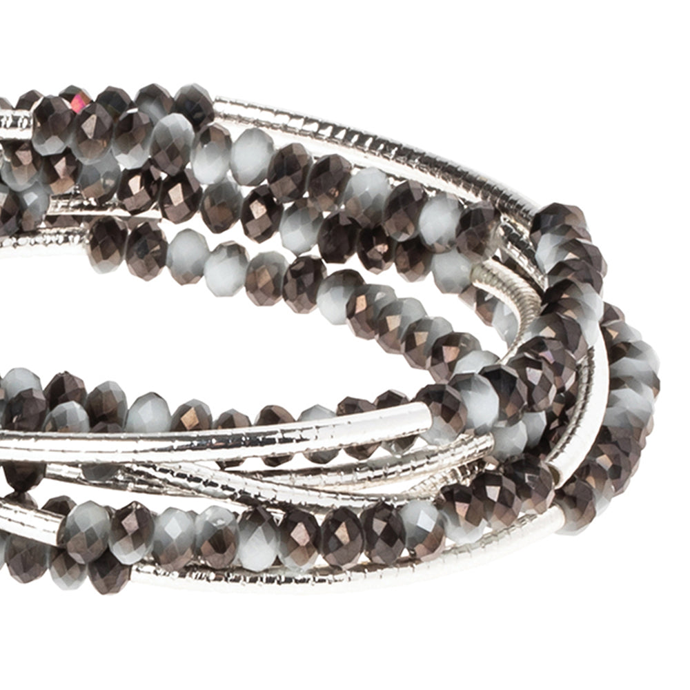 Scout Wrap Bracelet/Necklace- Eclipse/Silver