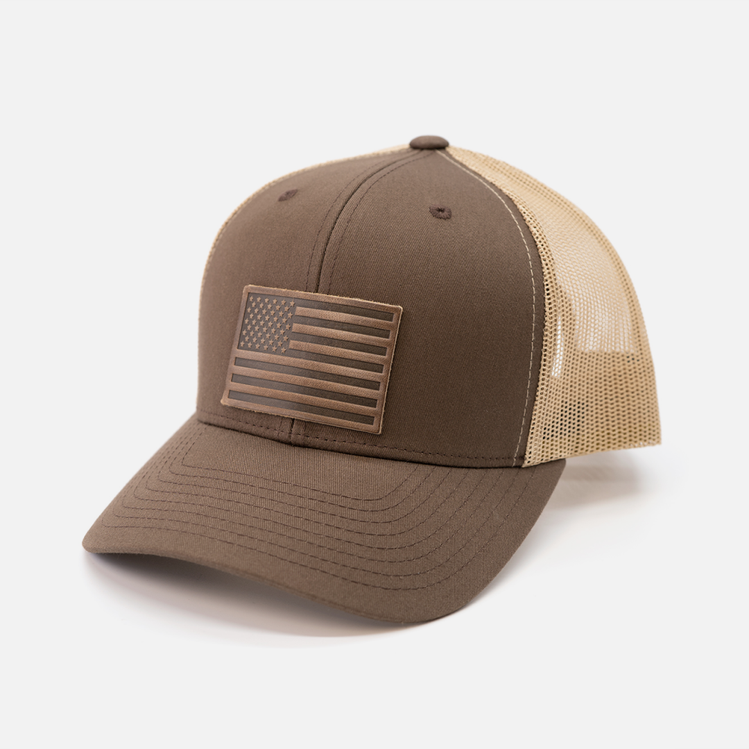 Range Leather Co. Hat: American Flag