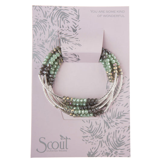 Scout Wrap Bracelet/Necklace- Iced Mint Combo/Silver