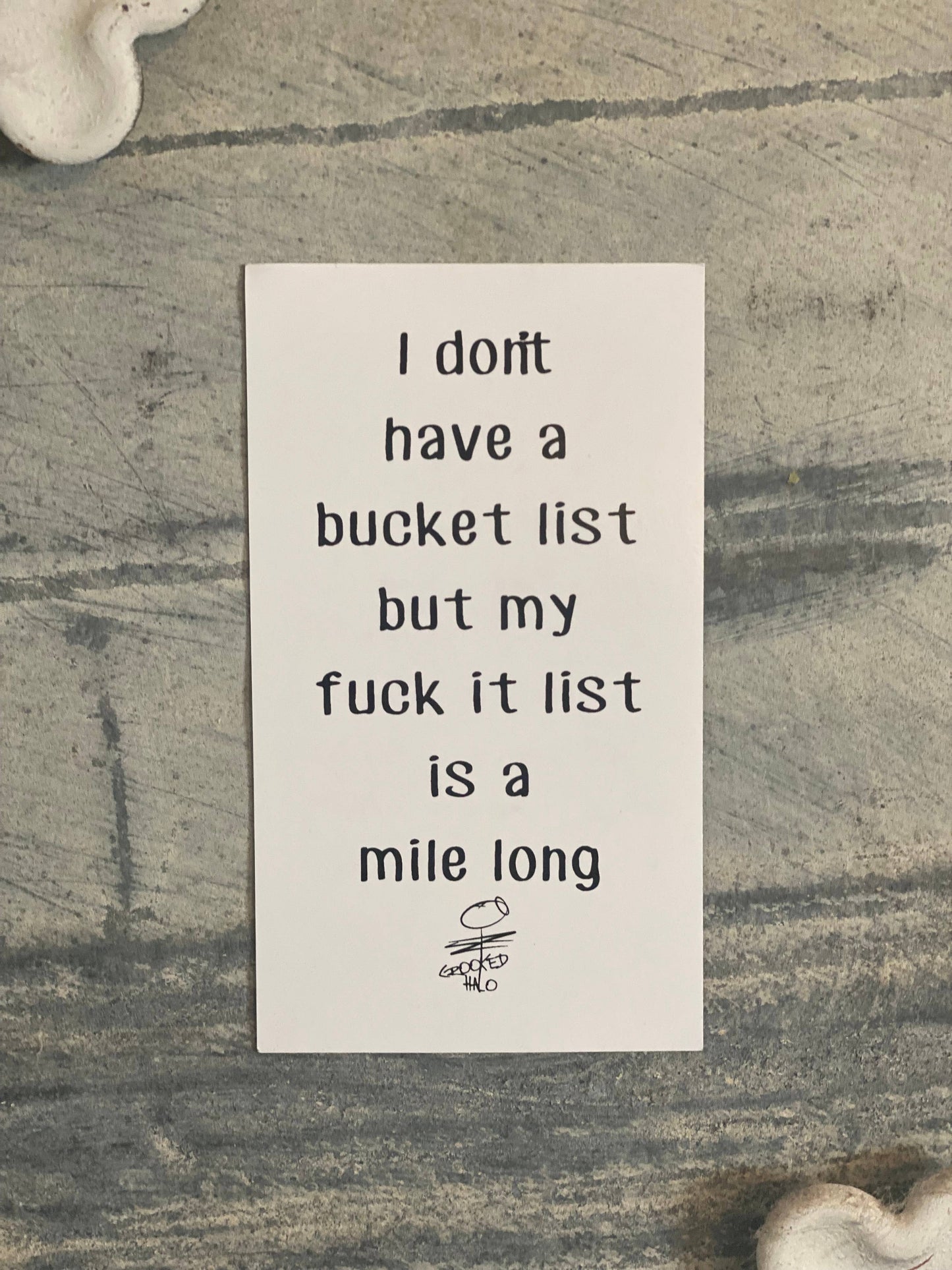 Bucket/Fuckit List Magnet