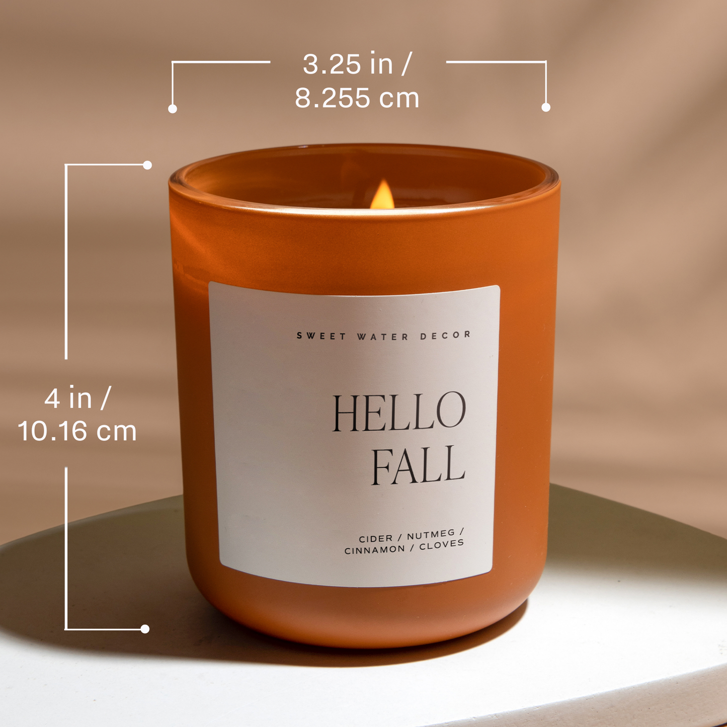 Hello Fall 15 oz Soy Candle, Matte Jar - Fall Home Decor