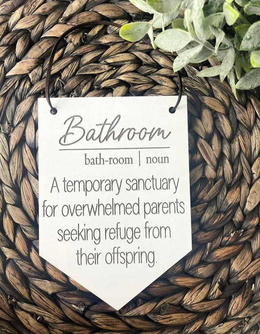 Bathroom Definition Sign