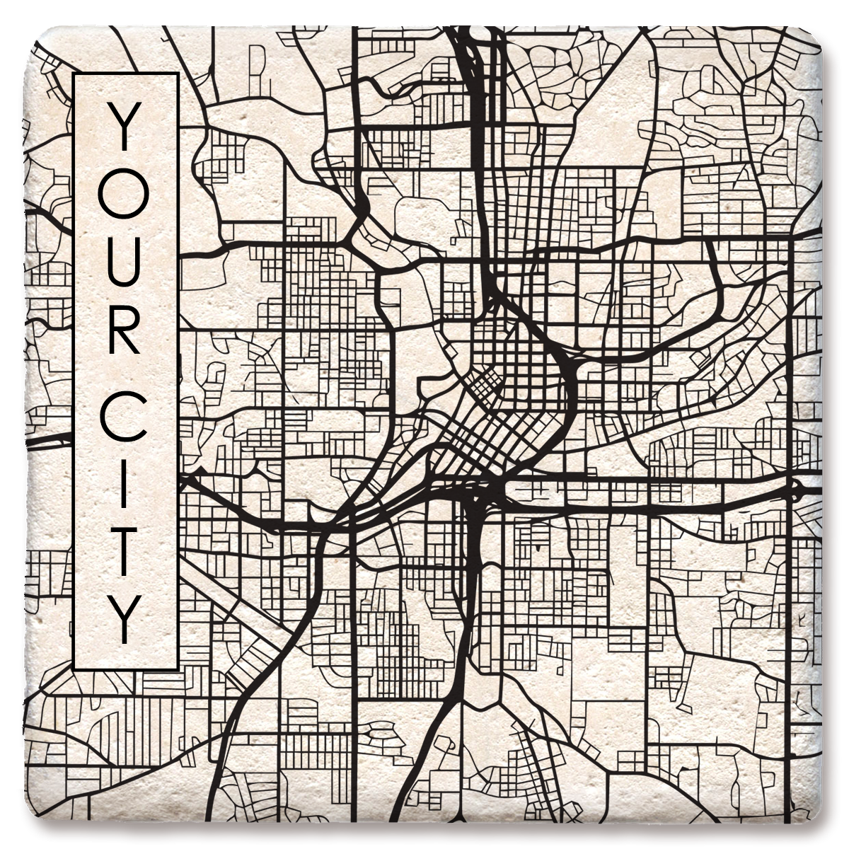 Street Map Coaster - Hampden, Wilbraham, East Longmeadow