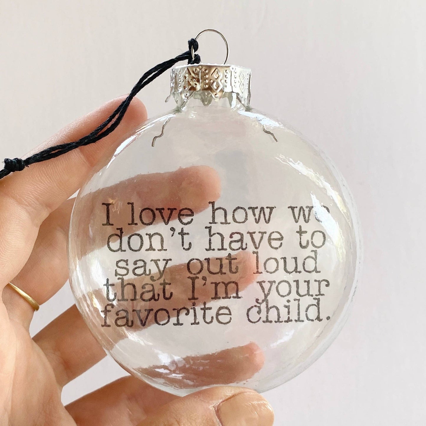 Favorite Child See-Through Glass Holiday Ornament