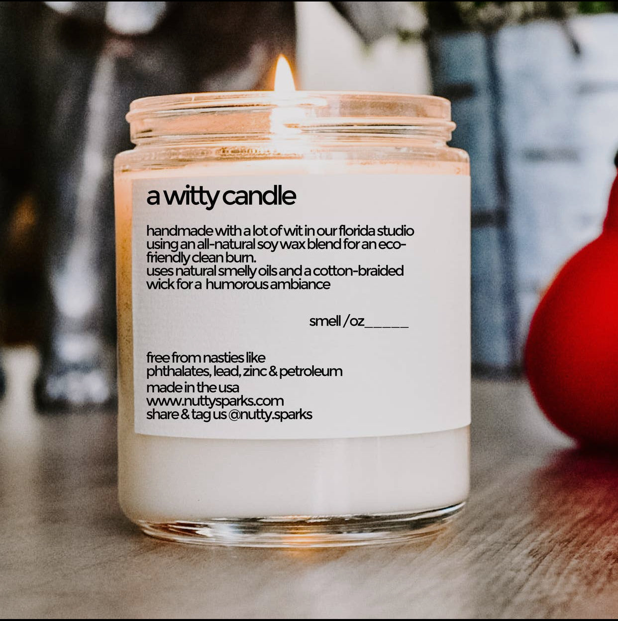 man hoe soy candle
