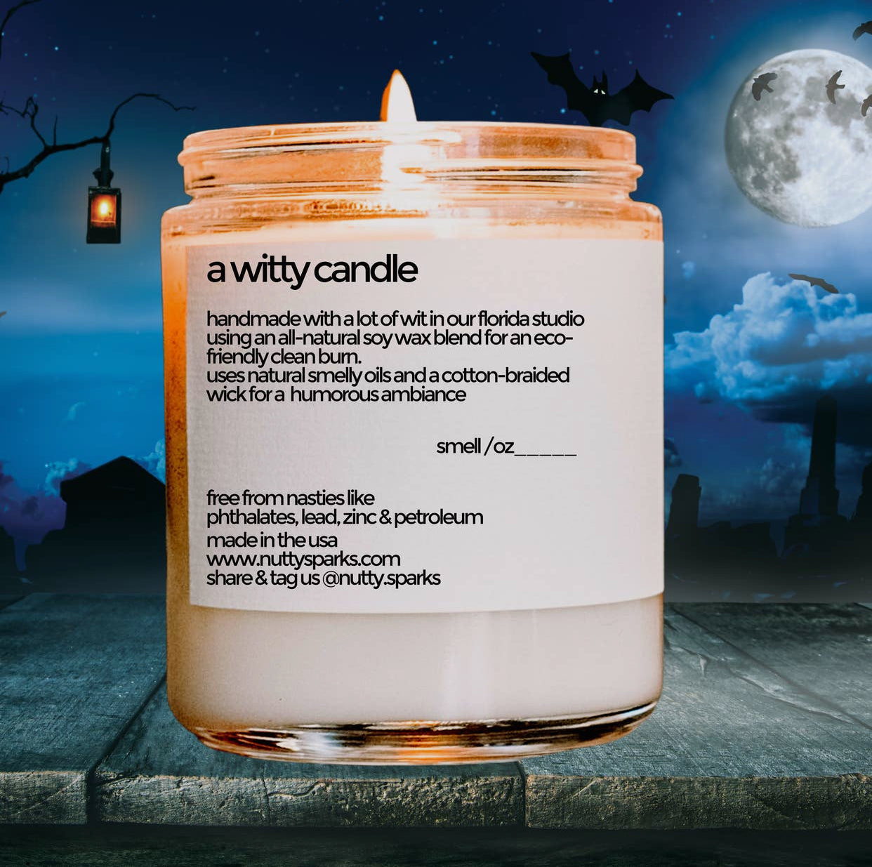 shove a pumpkin up my ass and call me spooky soy candle