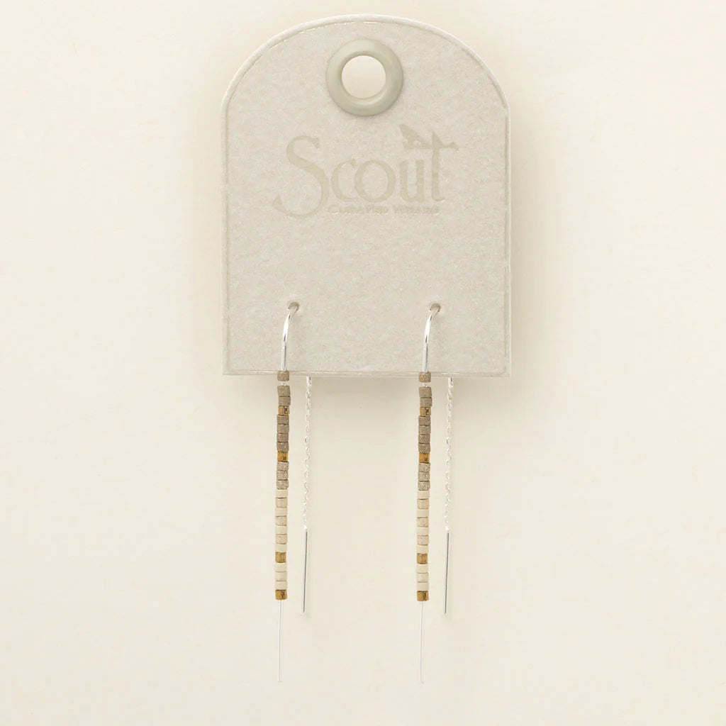 Scout Chromacolor Miyuki Thread Earring- Pewter Multi/Silver